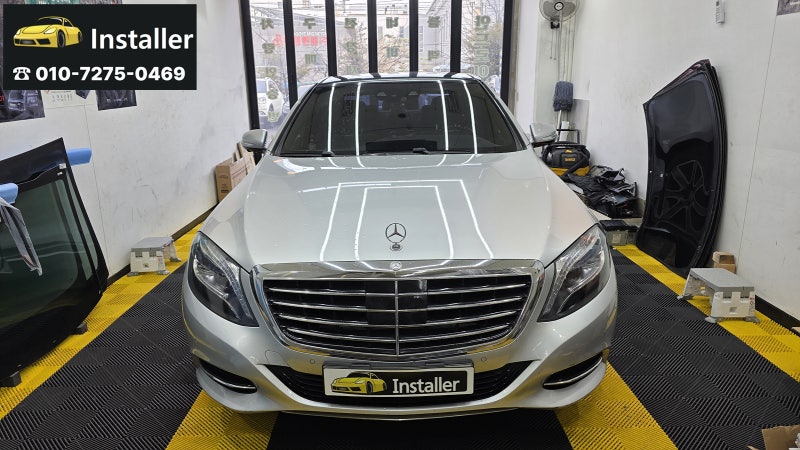 벤츠 S350d 안드로이드 올인원 작업 전 실내